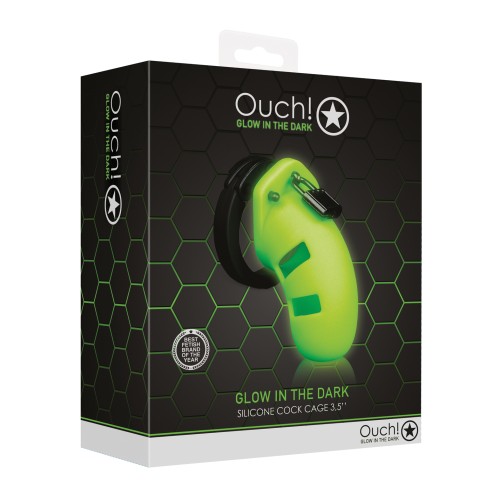 Ouch Glow in the Dark Cock Cage - 3.5"