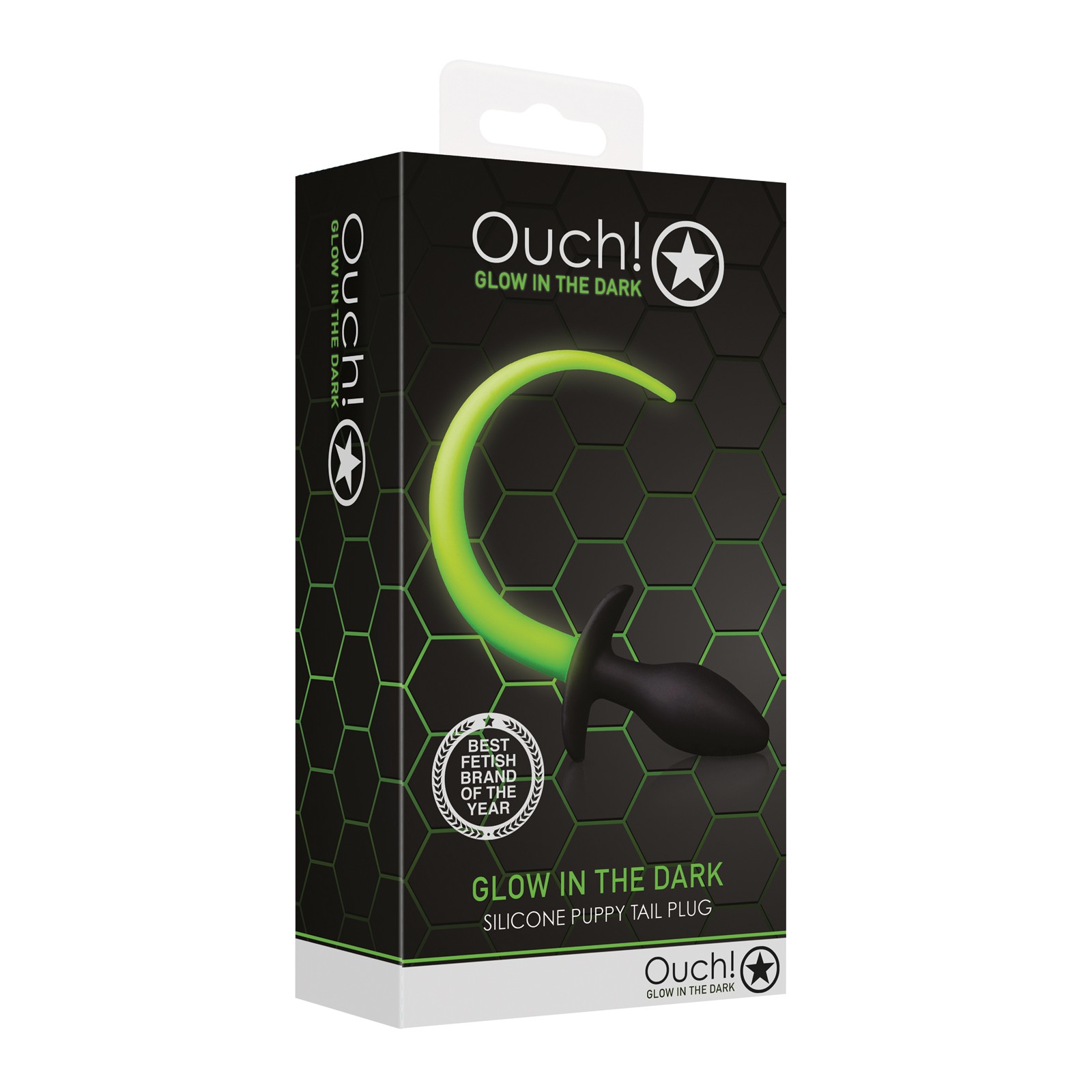 Compra Shots Ouch Puppy Tail Plug Brillante en la Oscuridad