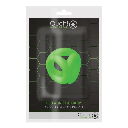 Ouch Cock Ring and Ball Strap Glow in the Dark