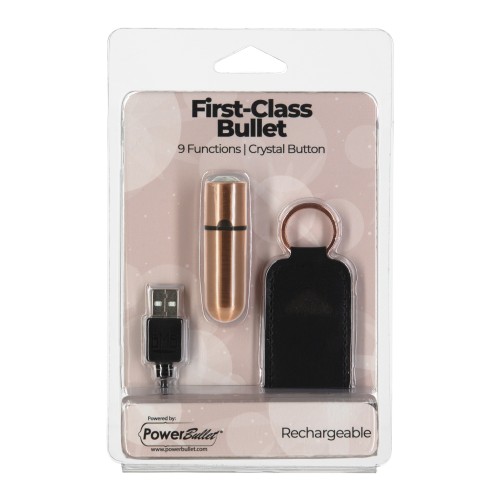 Mini Bullet Recargable First Class con Cristal