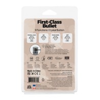 Mini Bullet Recargable First Class con Cristal - Plata