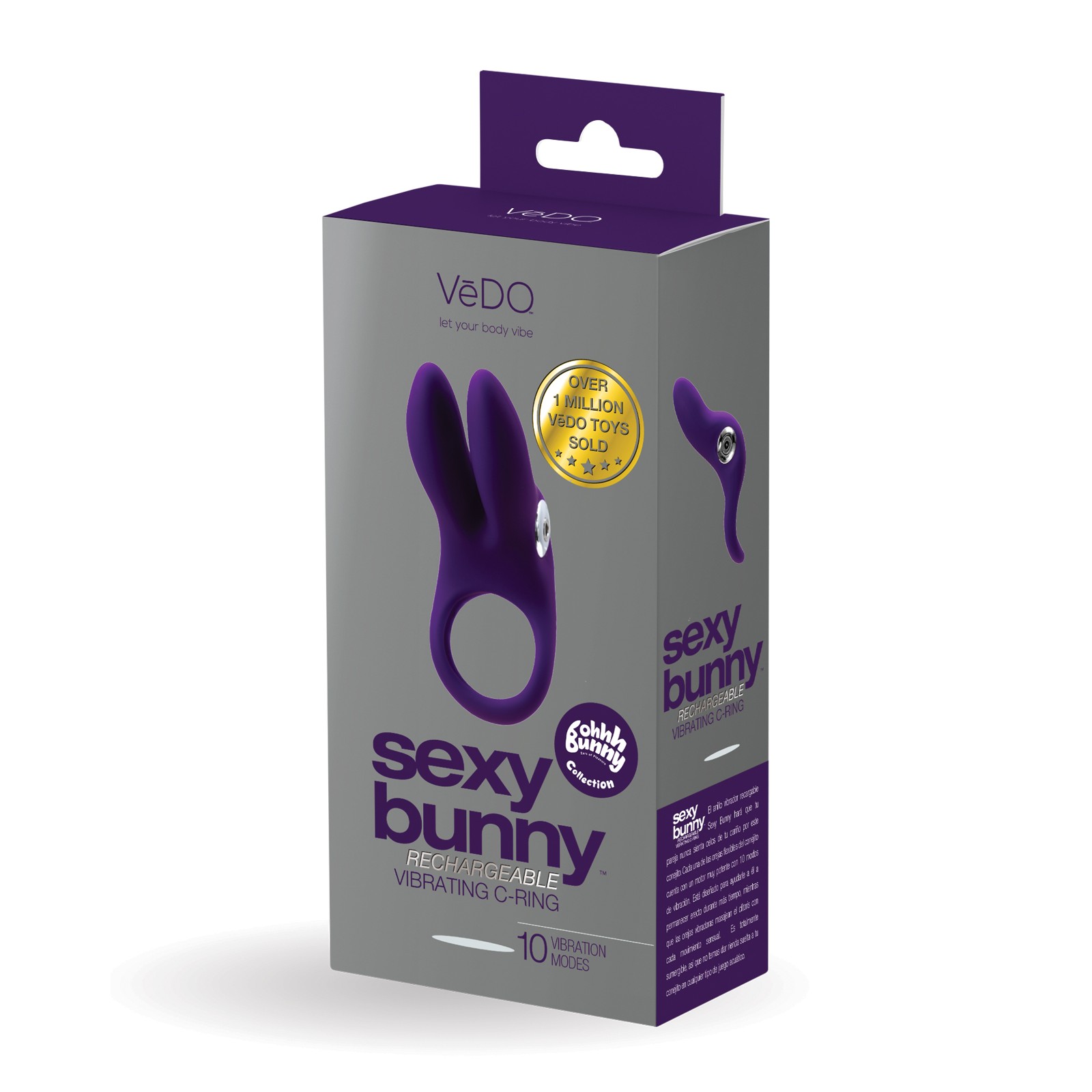 VeDO Sexy Bunny Rechargeable Ring - Deep Purple