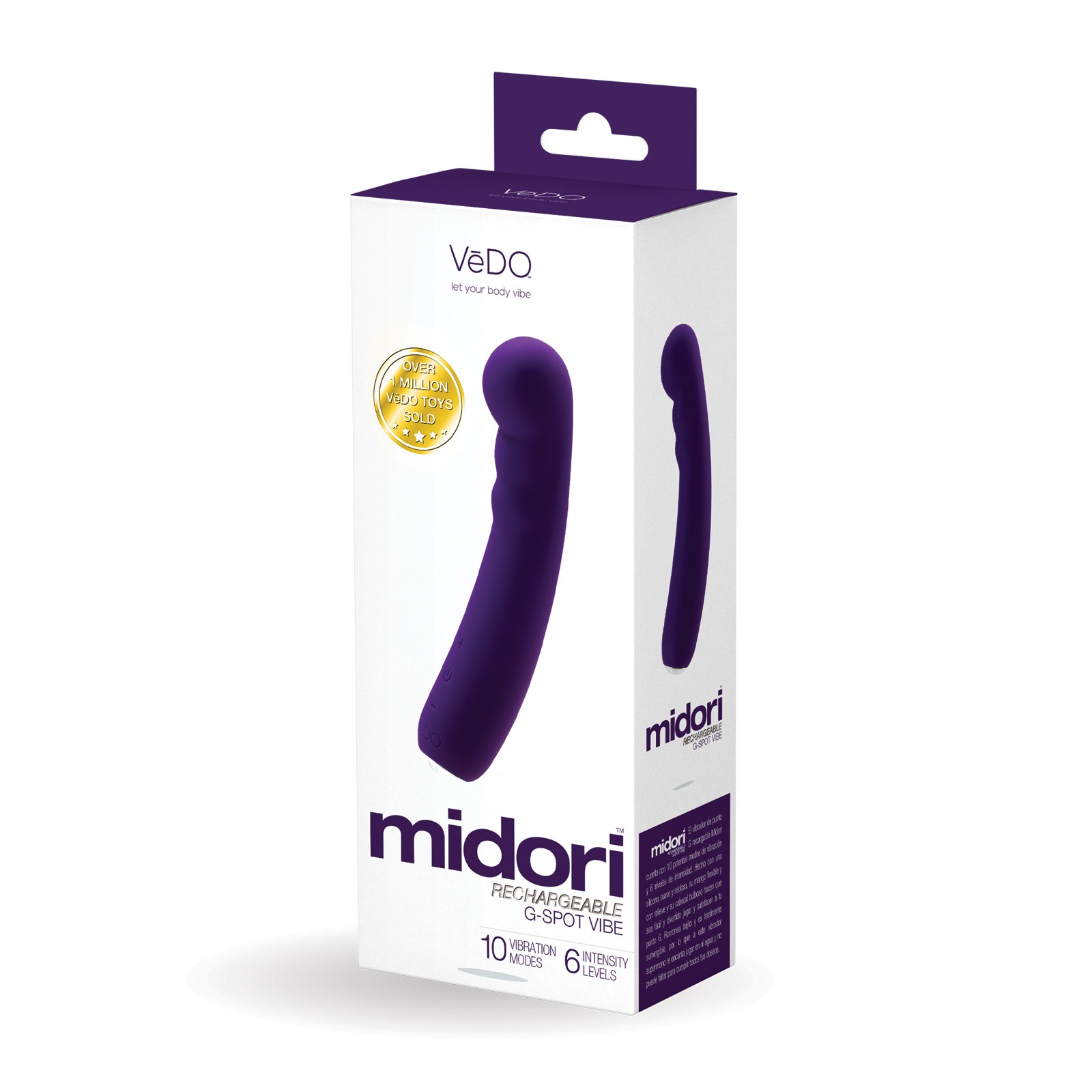 Vibrador Recargable Midori para el Punto G - Púrpura Profundo