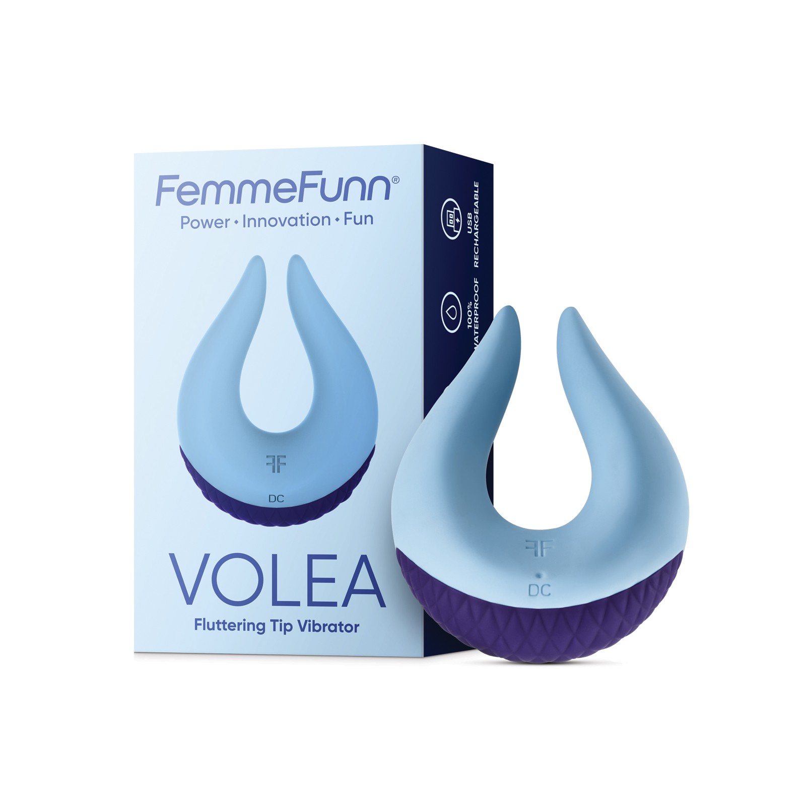 Vibrador Femme Funn Volea con Punta Fluctuante - Azul Claro