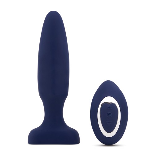 Plug Nu Sensuelle Fino con Movimiento de Rodillo - Azul Marino - Dispositivo de Placer