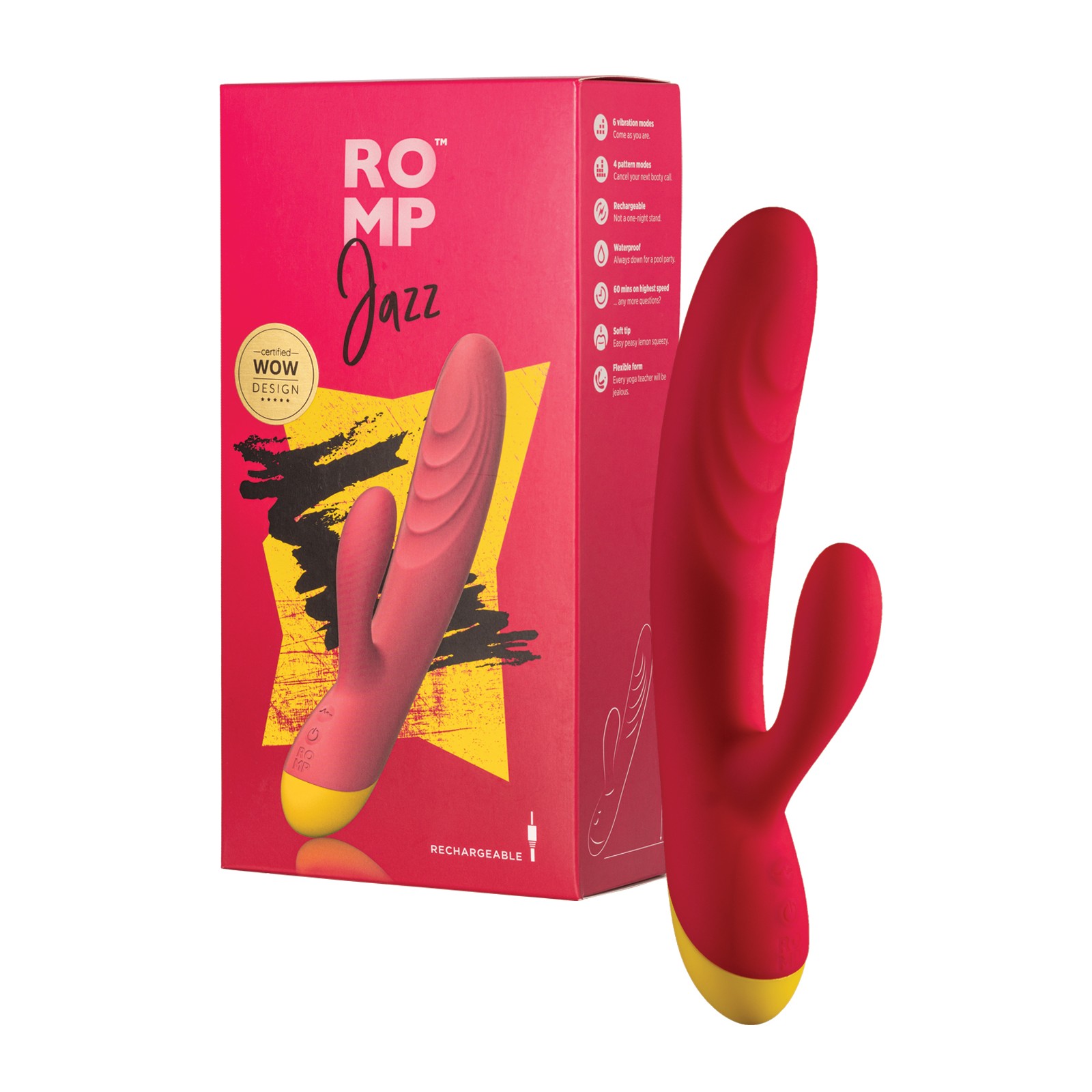 ROMP Jazz Rabbit Vibrator - Berry