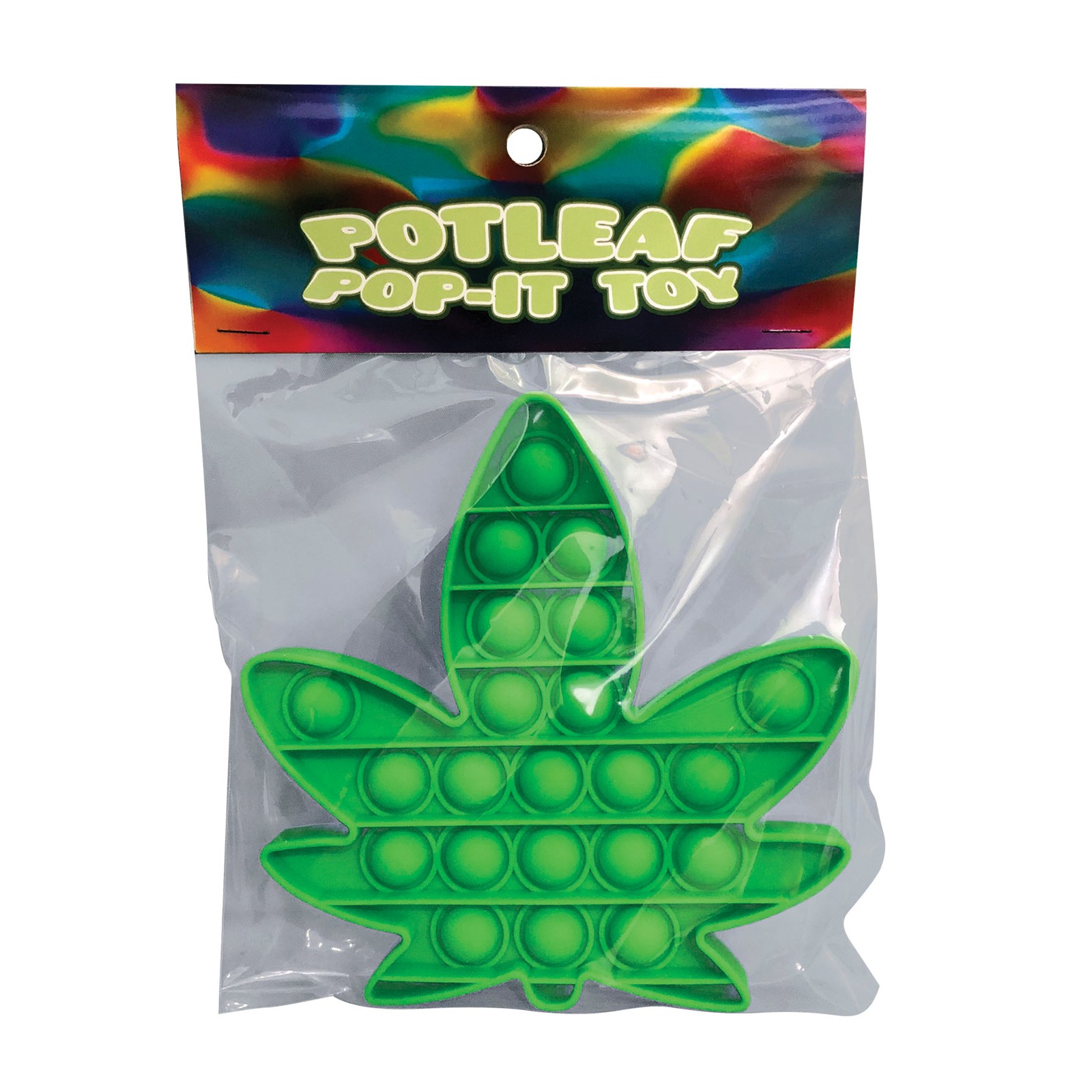 Pot Leaf Pop It Fidget Toy - Green