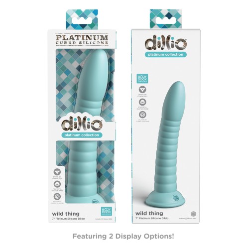 Dillio Platinum 7 Inch Wild Thing Silicone Dildo Teal