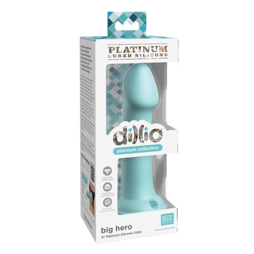 Dillio Platinum 6" Big Hero Silicone Dildo - Teal