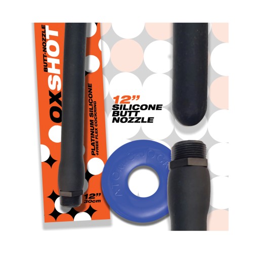 Oxballs Oxshot Butt Nozzle Flex Cockring Black