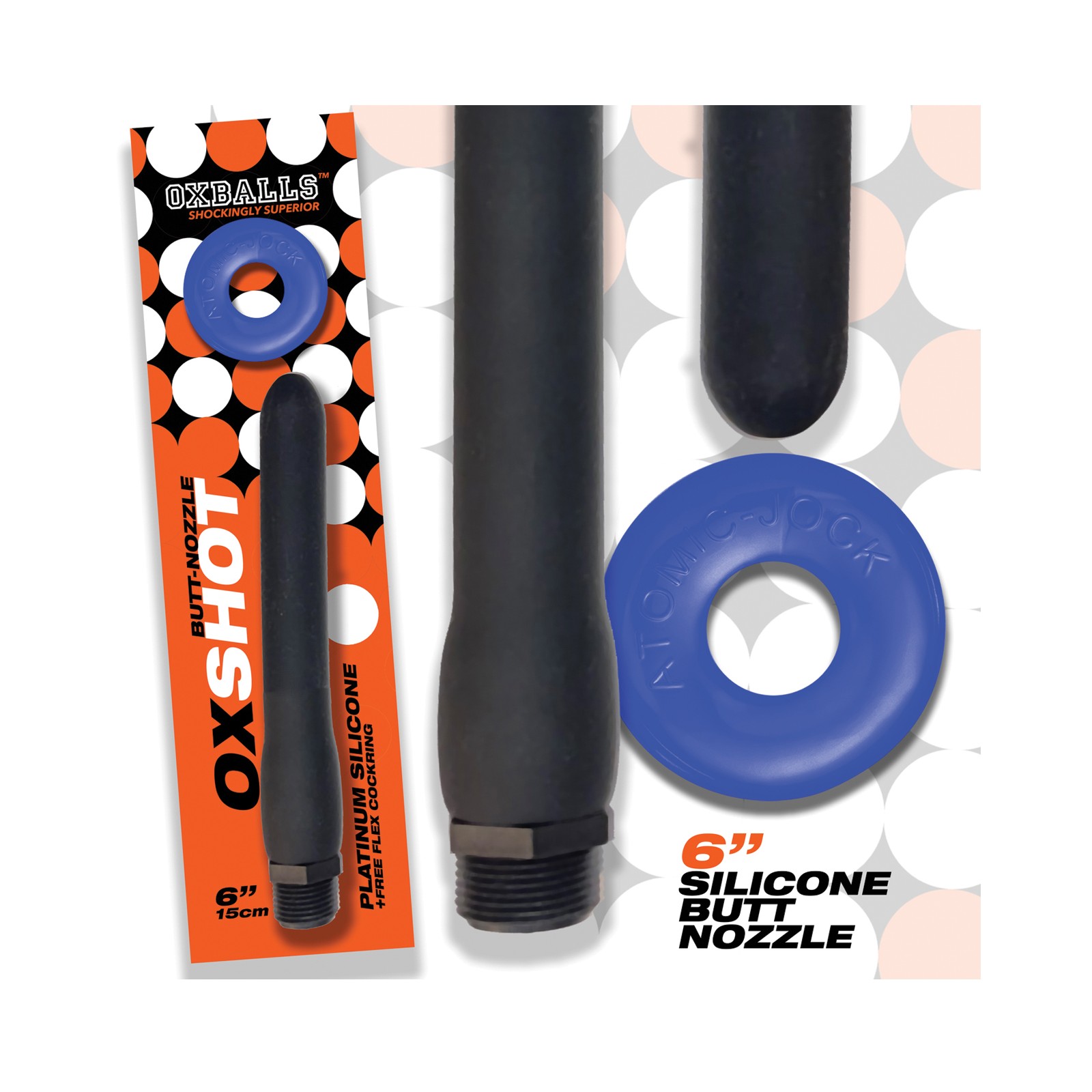 Oxballs Oxshot 6 inch Butt Nozzle with Cockring