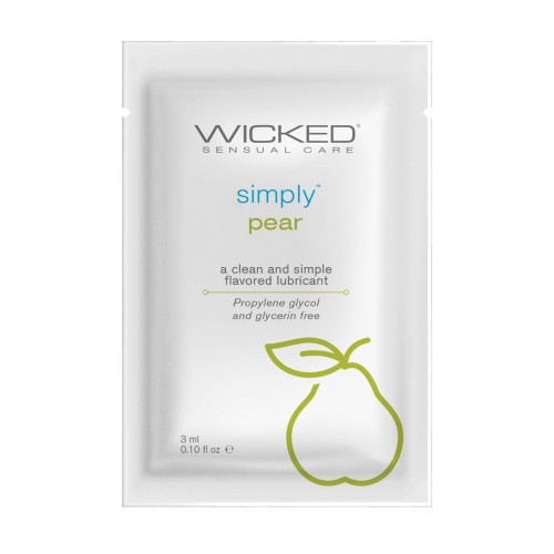 Wicked Sensual Care Simply Water Based Lubricant - 0.1 oz Pear