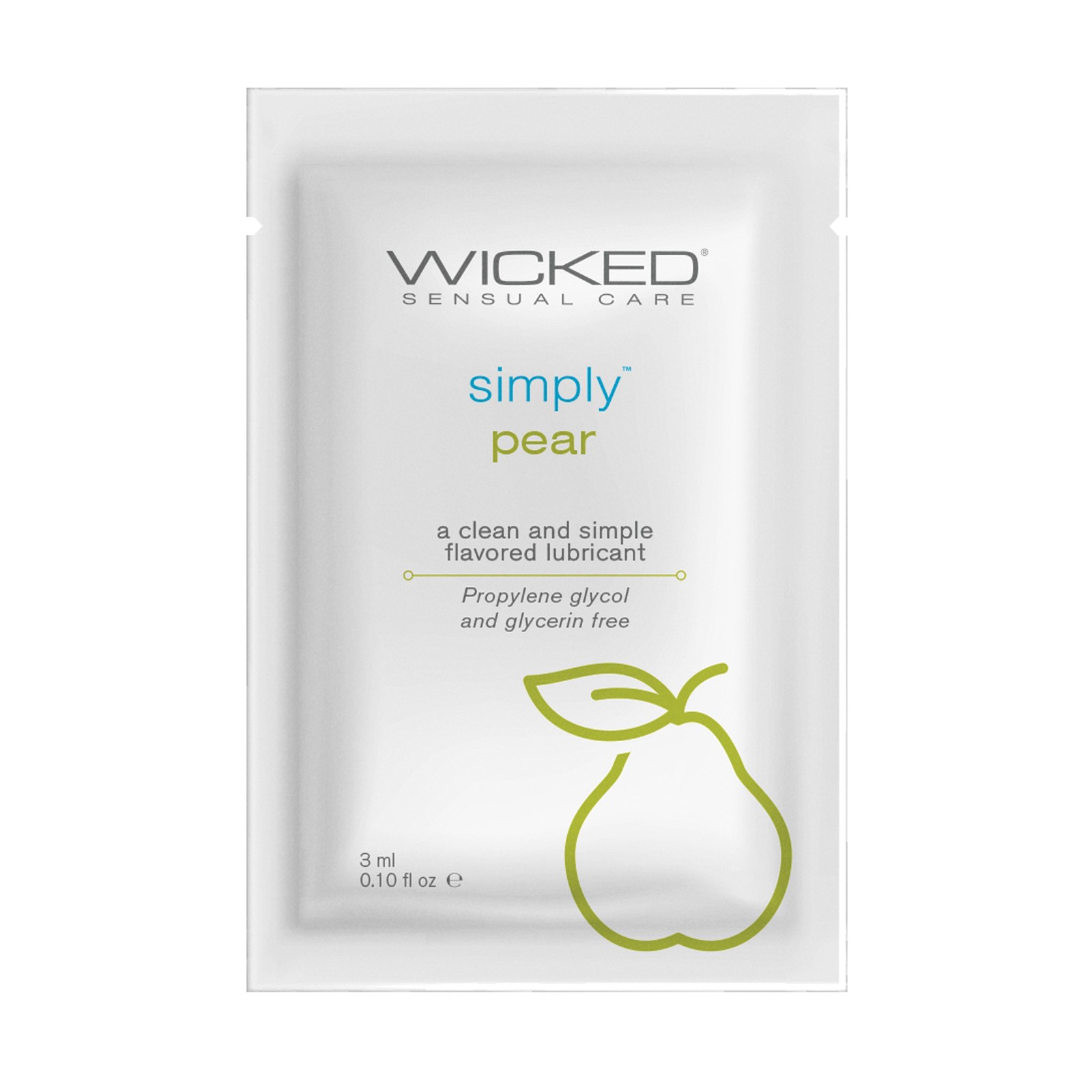 Wicked Sensual Care Simply Water Based Lubricant - 0.1 oz Pear