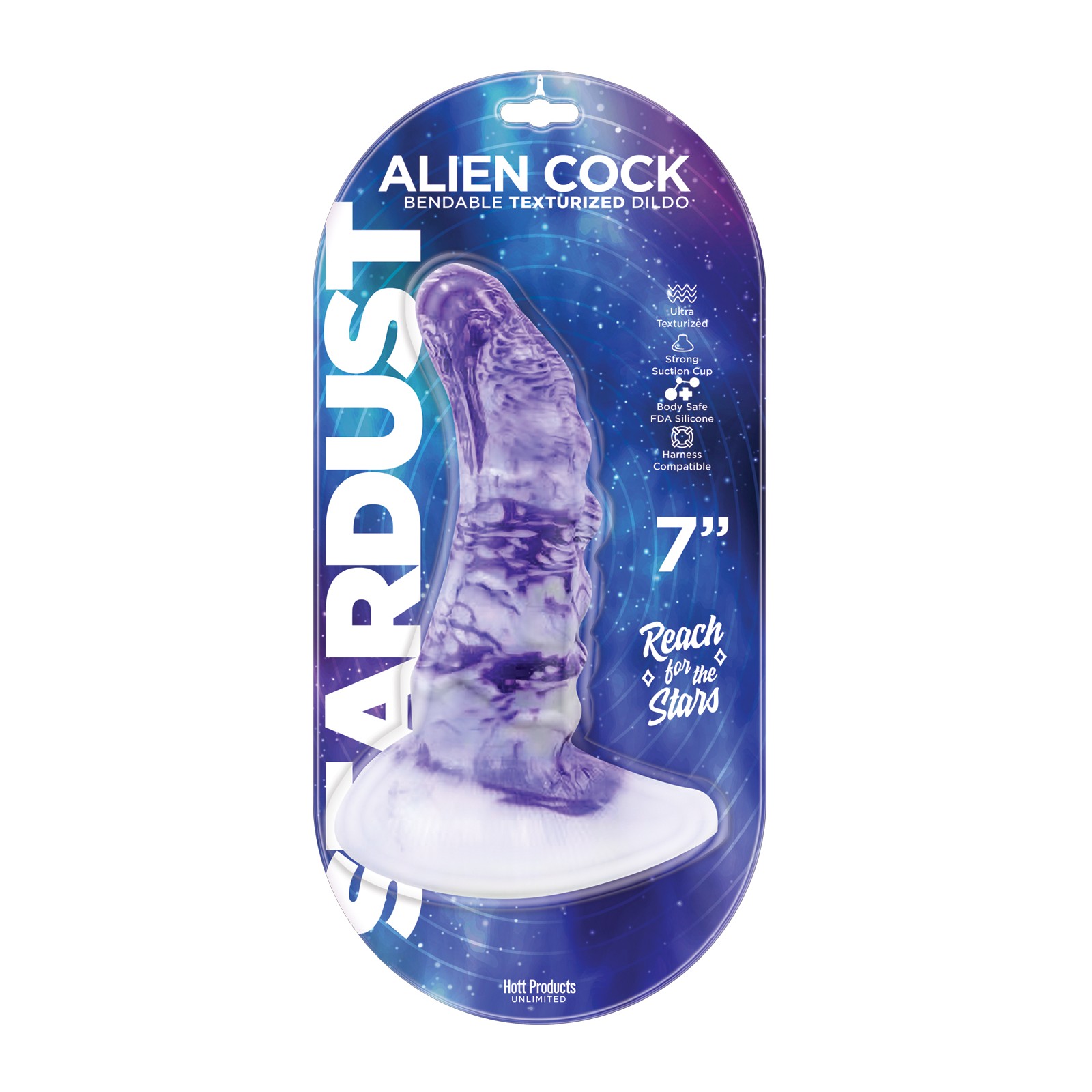 Dildo Texturizado Stardust Alien Cock - Púrpura