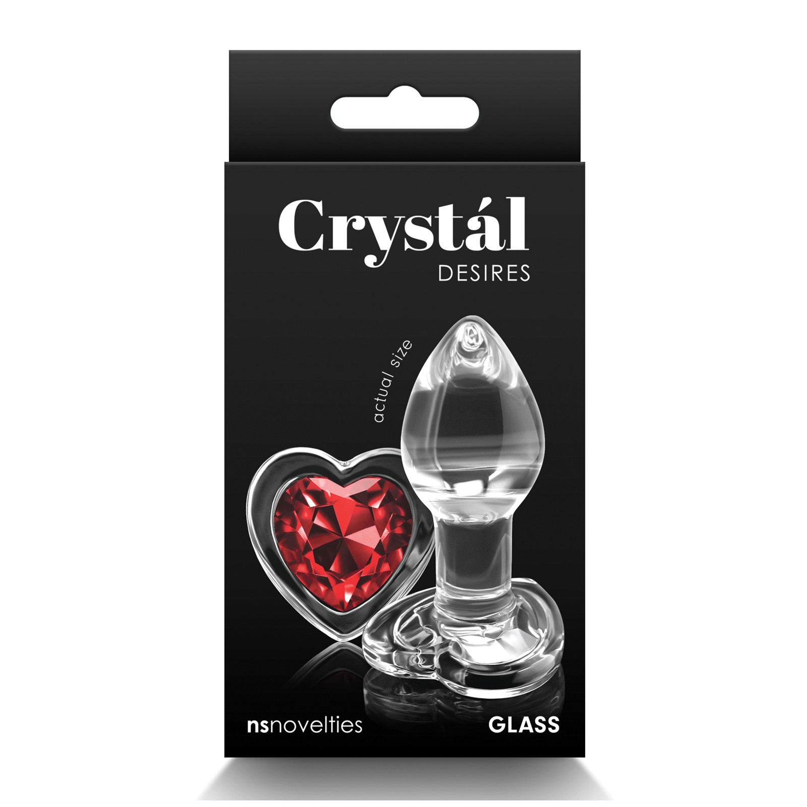 Plug Anal de Cristal con Corazón Rojo