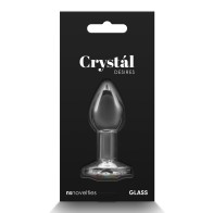 Rainbow Crystal Desires Glass Butt Plug