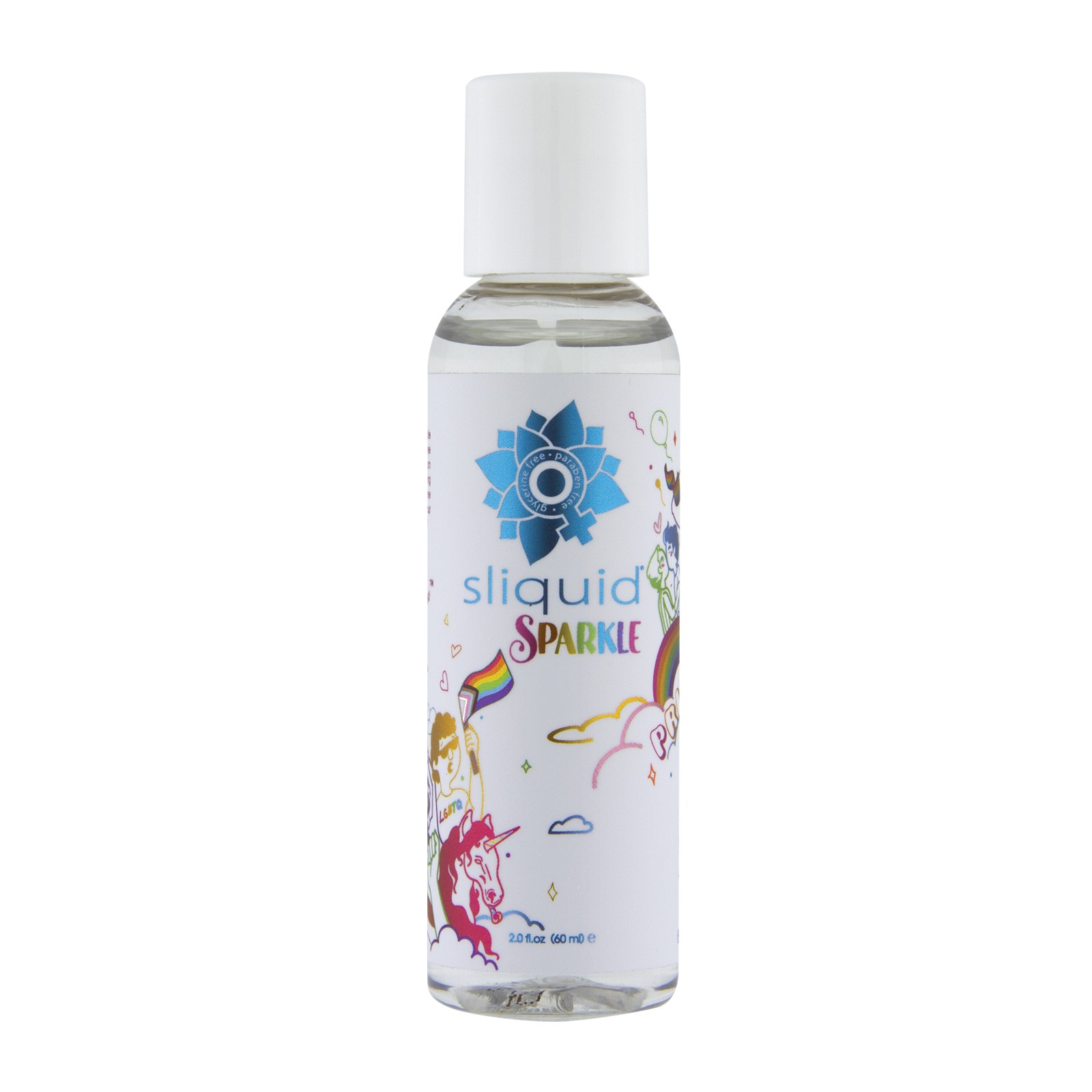 Lubricante a Base de Agua Sliquid Naturals Sparkle Pride 2 oz - Seguro y Divertido