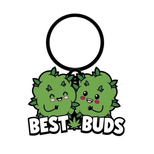 Wood Rocket Weed Best Buds Keychain Green Accessory