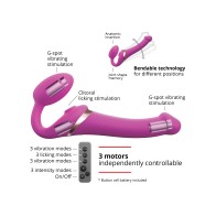 Strap on Me Multi Orgasm Bendable Strapless Strap on Medium Fuchsia