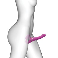 Bendable Strapless Multi-Orgasm Strap-On - Fuchsia