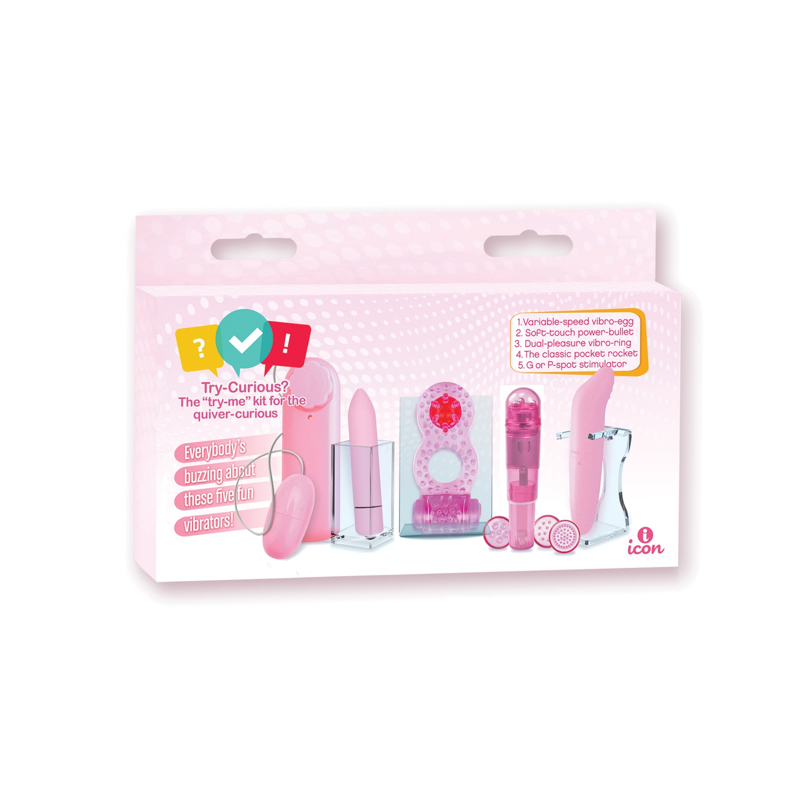 Try-Curious Vibe Set with 5 Fun Vibrators