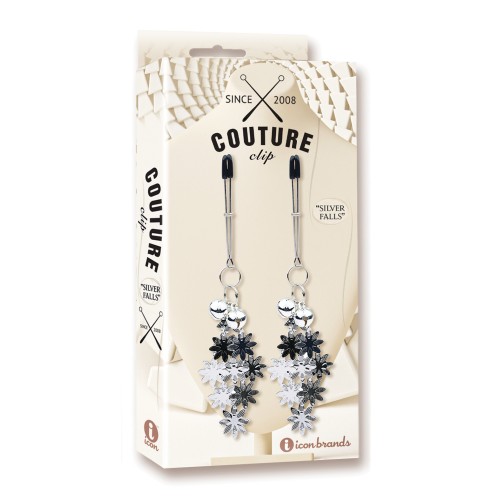 Couture Clips Luxury Nipple Clamps - Silver Falls