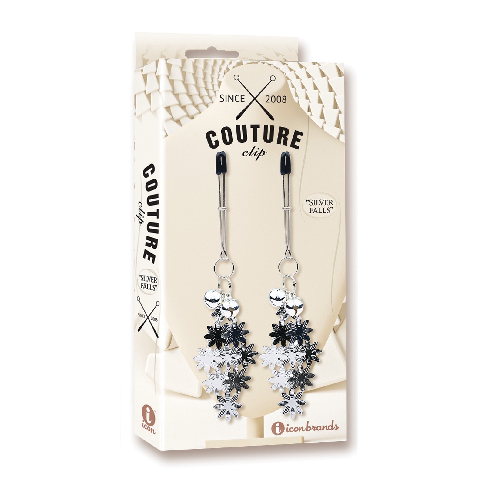 Pinzas de Pecho de Lujo Couture Clips - Silver Falls