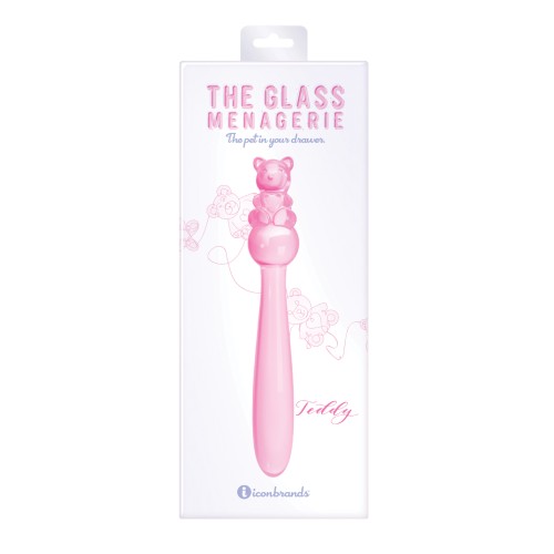 Glass Menagerie Teddy Glass Dildo Pink