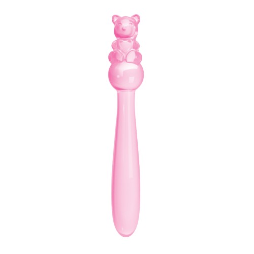 Glass Menagerie Teddy Glass Dildo Pink