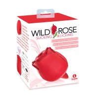 Vibrador Wild Rose con Lengua - Rojo