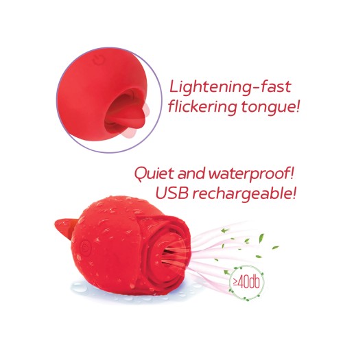 Wild Rose Tongue Vibrator - Red