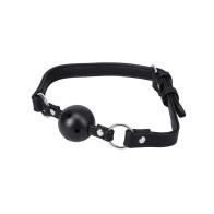 Ball Gag En Una Bolsa Negro - Accesorio de Cuero Vegano