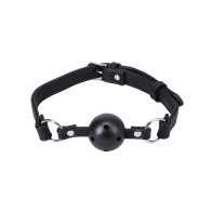 In A Bag Ball Gag Black - Vegan Leather Accessory