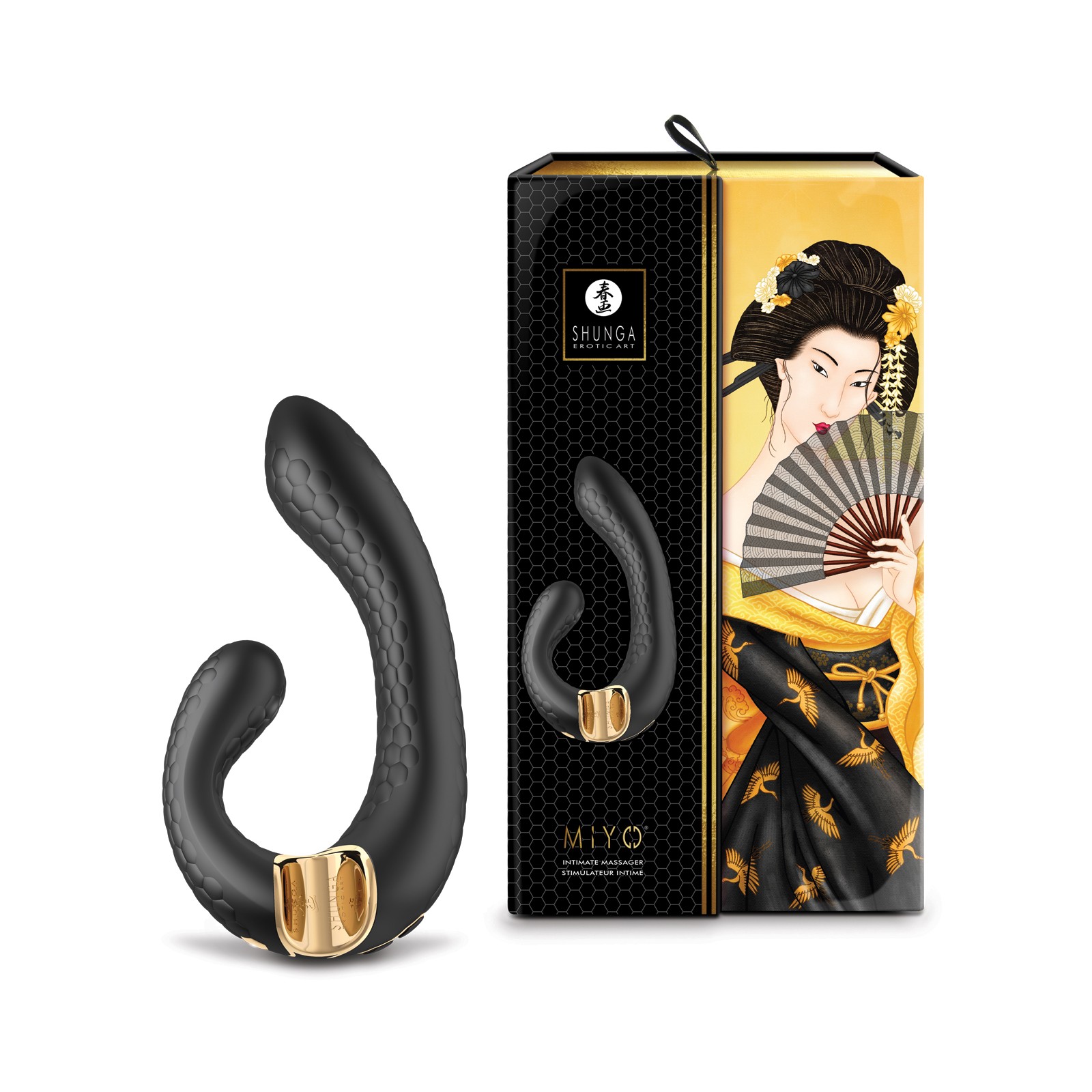 Shunga Miyo Black Intimate Massager for Pleasure