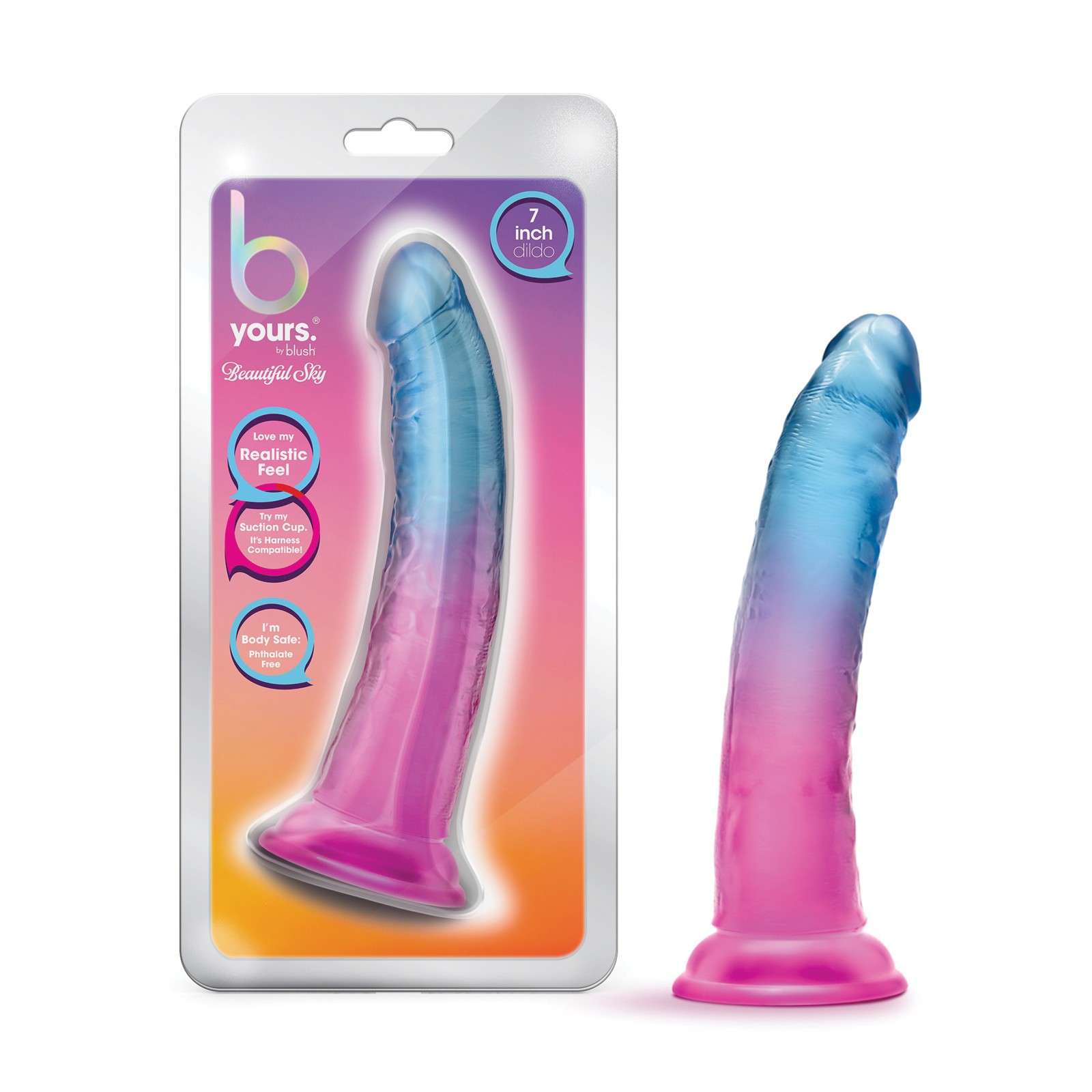 Blush B Yours 7 Inch Beautiful Sky Dildo Sunset