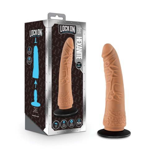 Dildo de 7.5 Pulgadas Lock On Hexanite Mocha