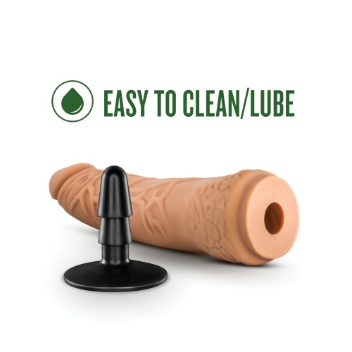 Lock On 7.5 Inch Hexanite Dildo Mocha