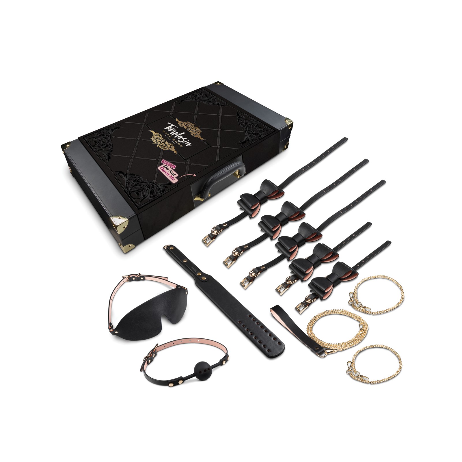 Blush Temptasia Safe Word Bondage Kit Black Pink