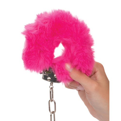 Ultra Fluffy Pink Furry Cuffs for Sensual Bondage