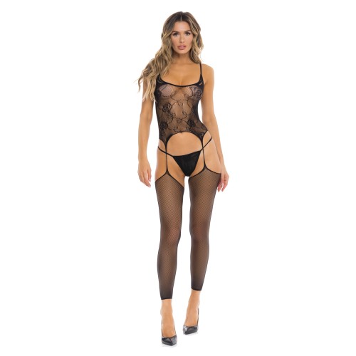 Rene Rofe All Night Bodystocking with G-String - Black