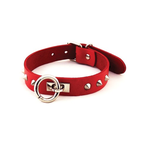 Rouge O Ring Studded Leather Collar