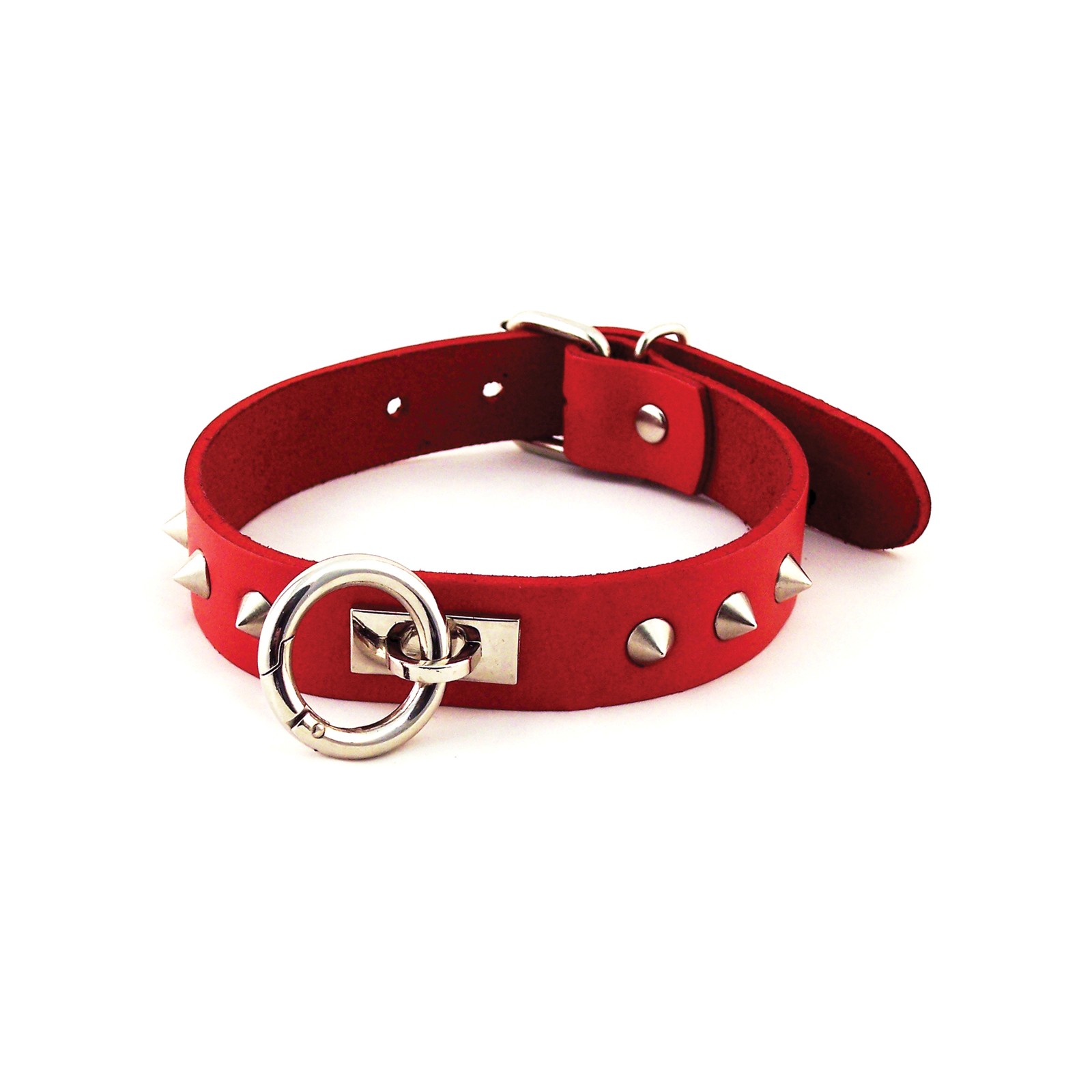 Rouge O Ring Studded Leather Collar