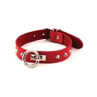 Rouge O Ring Studded Leather Collar