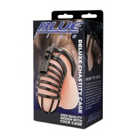 Blue Line Deluxe Chastity Cage - Black