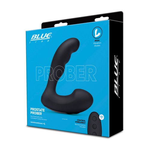 Masajeador de Próstata Vibrador Blue Line con Control Remoto