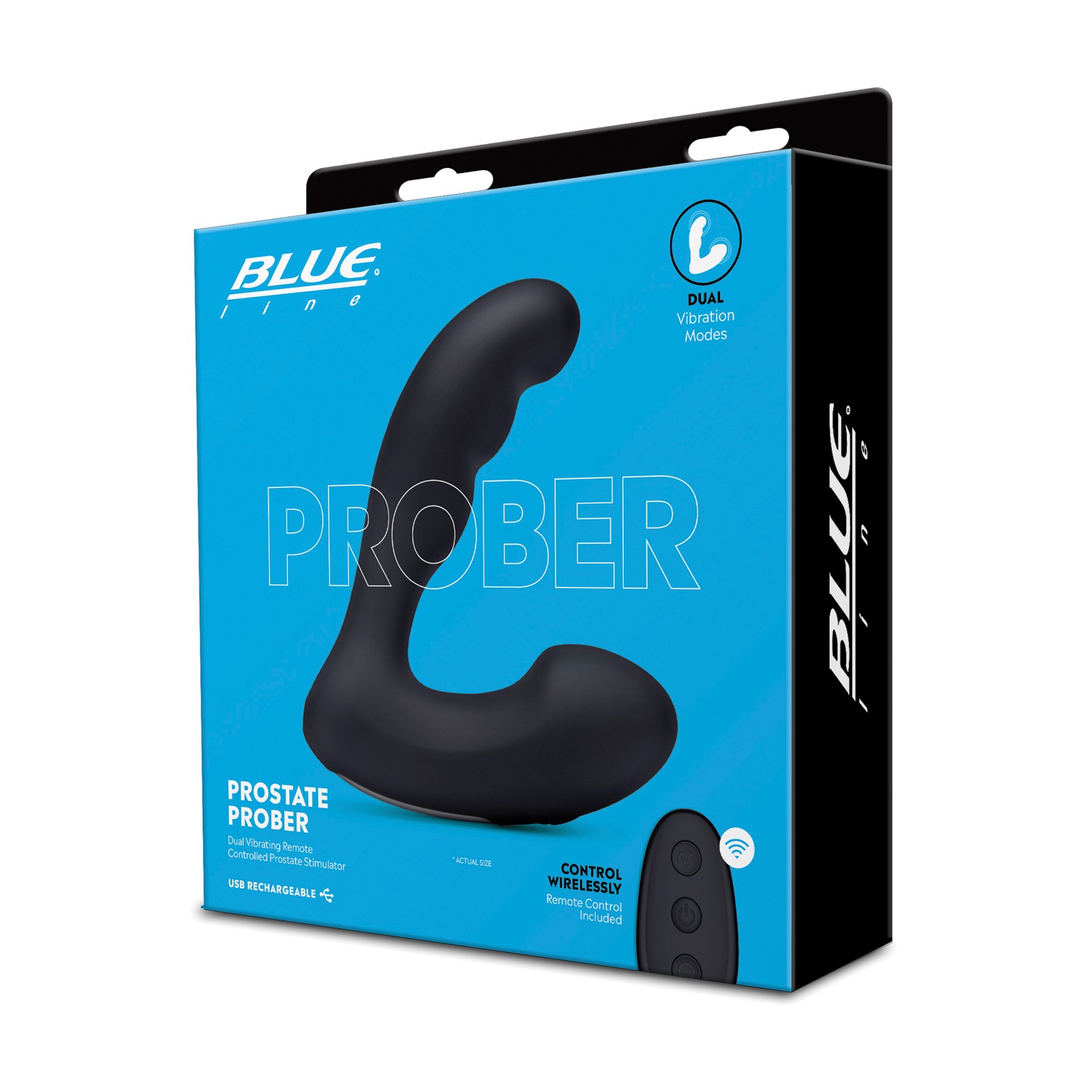 Masajeador de Próstata Vibrador Blue Line con Control Remoto