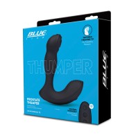 Blue Line Vibrating Prostate Thumper with Remote Black