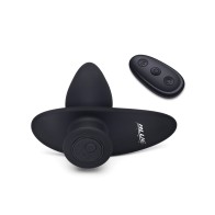 Blue Line Black Vibrating Anal Plug with Remote