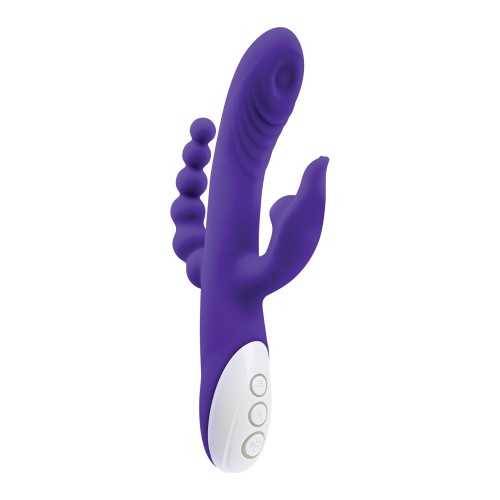 Vibrador Triple Estímulo Lick Me de Evolved Púrpura