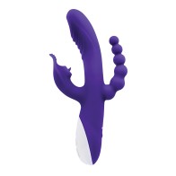 Vibrador Triple Estímulo Lick Me de Evolved Púrpura